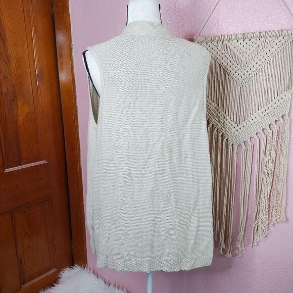 J. Jill | Silk Knit Sleeveless Cardigan XL - Picture 4 of 7